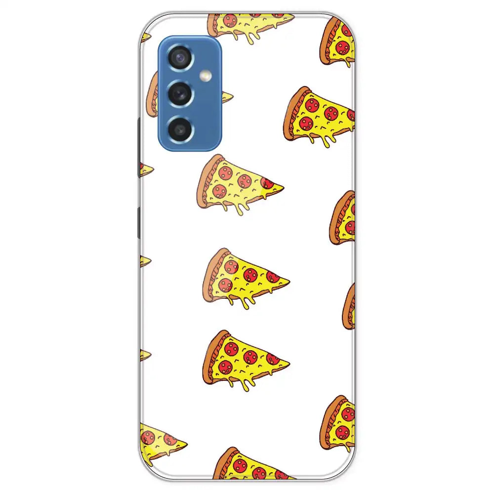 Pizza - Clear Printed Silicone Case For Samsung Galaxy M52