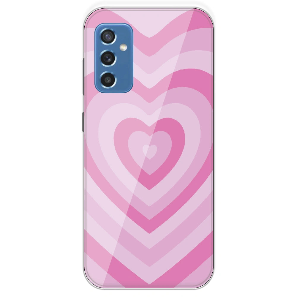 Pink Hearts - Printed Silicone Case For Samsung Galaxy M52