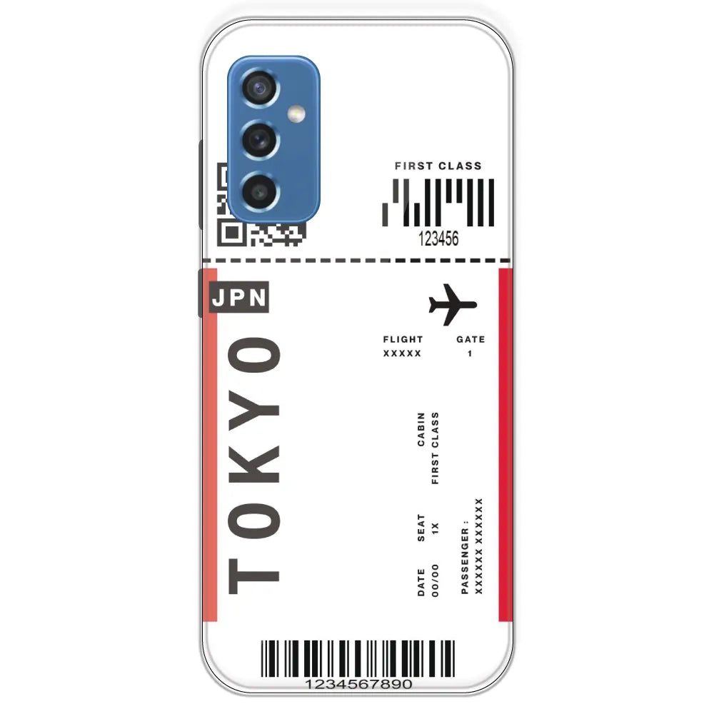 Tokyo Ticket - Clear Printed Silicone Case For Samsung Galaxy M52
