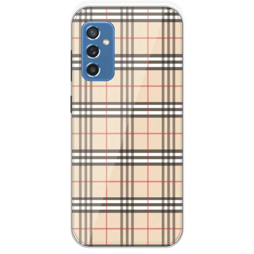Yellow Checks - Printed Silicone Case For Samsung Galaxy M52