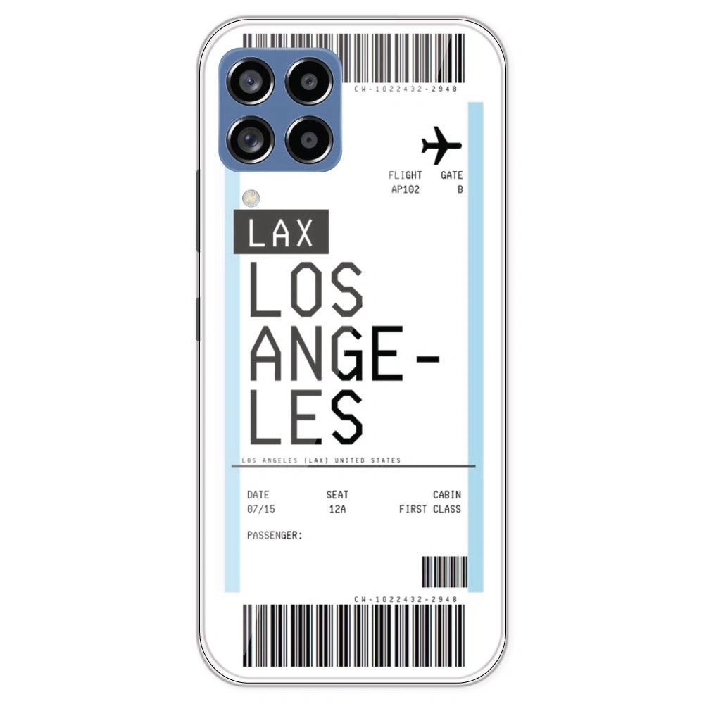 Los Angeles Ticket - Clear Printed Silicone Case For Samsung Galaxy M53