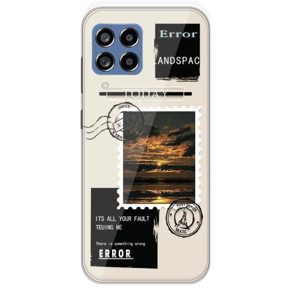 Post Card - Printed Silicone Case For Samsung Galaxy M53