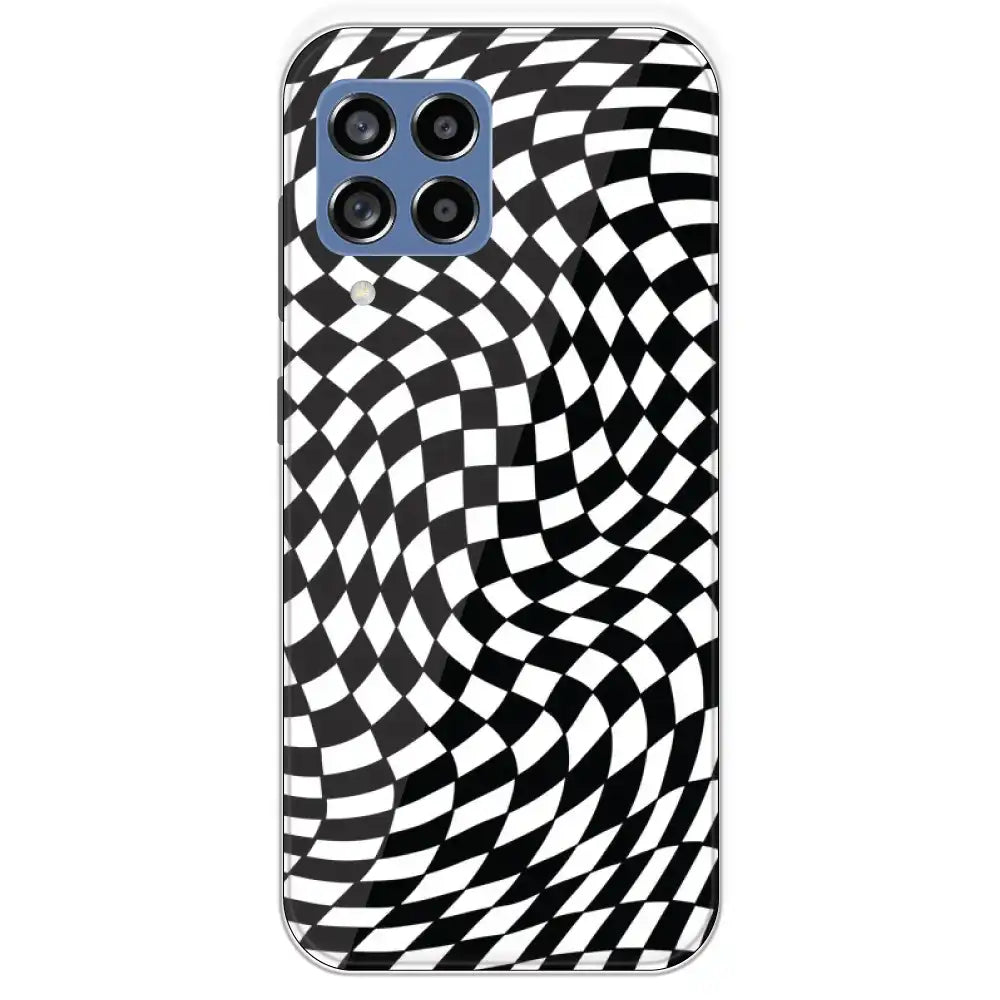Checks - Printed Silicone Case For Samsung Galaxy M53