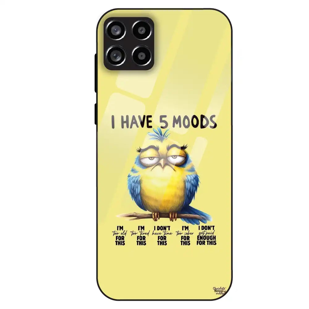 5 Moods Owl - Glass Case For Samsung Galaxy M53
