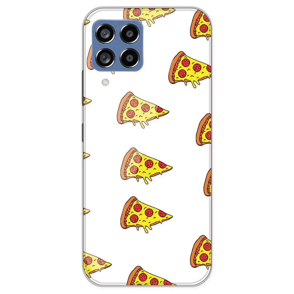 Pizza - Clear Printed Silicone Case For Samsung Galaxy M53
