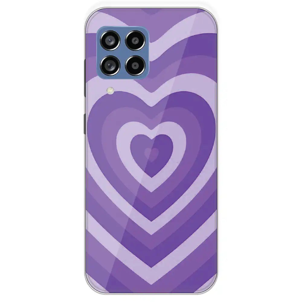 Purple Hearts - Printed Silicone Case For Samsung Galaxy M53