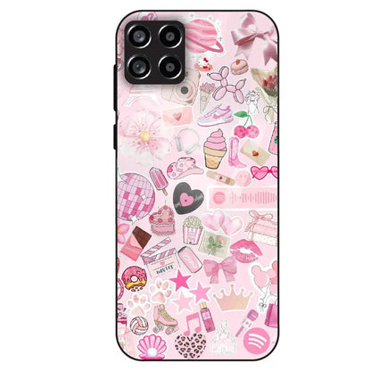 Pink Pop Aesthetic Collage - Glass Case For Samsung Galaxy M53