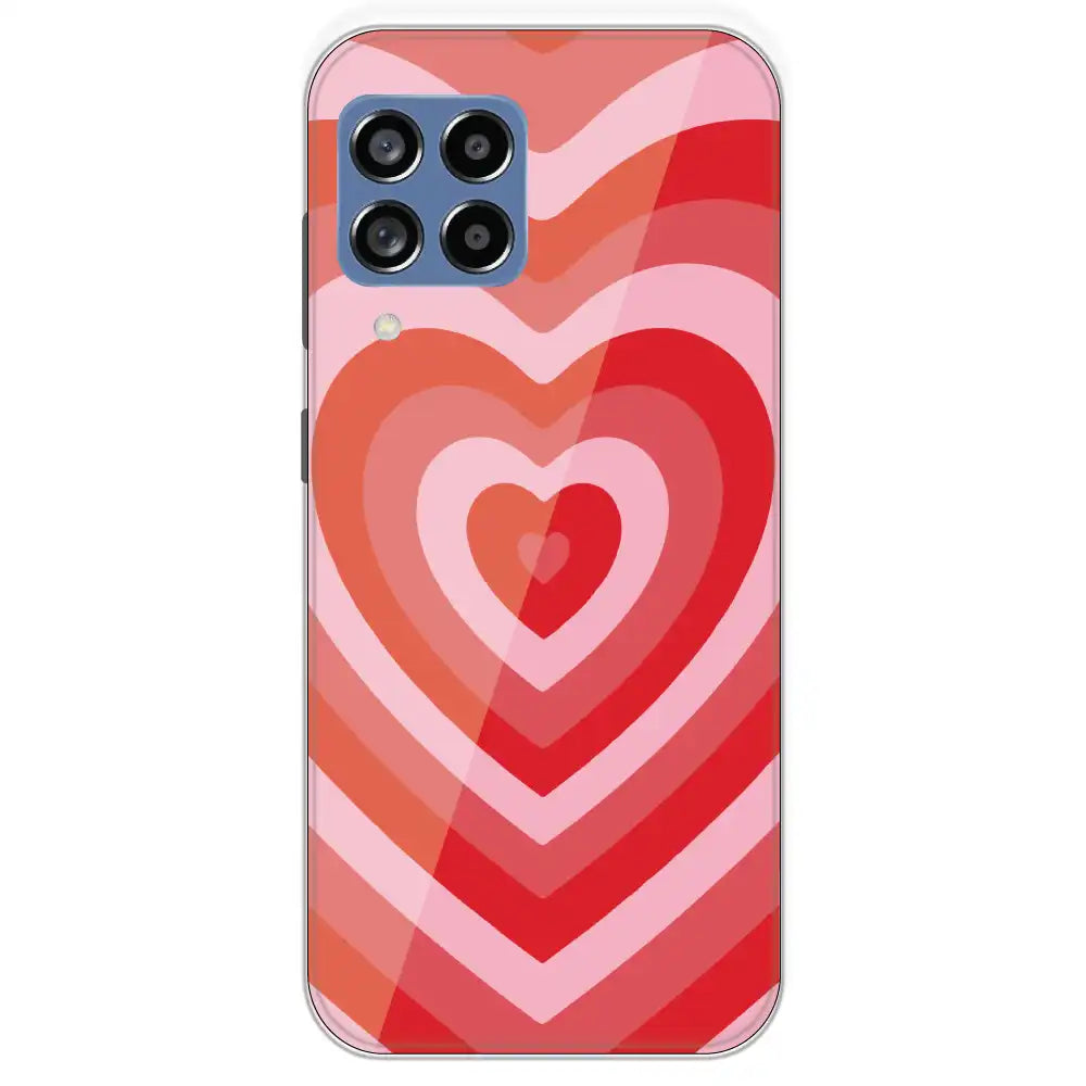 Red Hearts - Printed Silicone Case For Samsung Galaxy M53