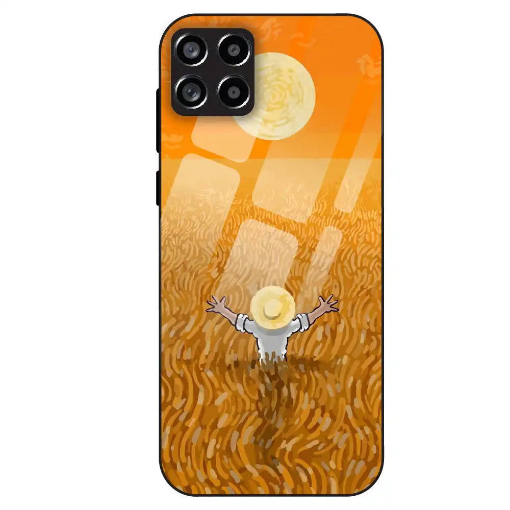 Golden Field Serenity - Glass Case For Samsung Galaxy M53