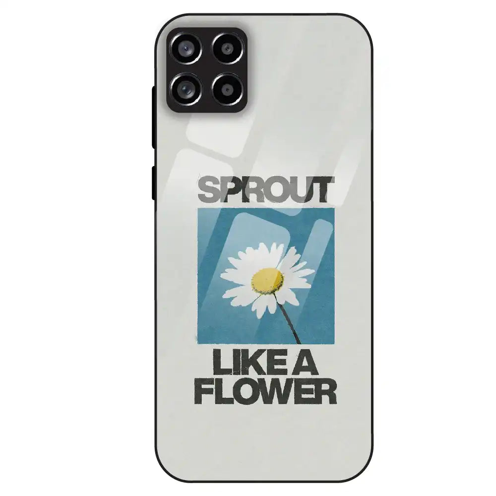 Minimal Daisy Flower - Glass Case For Samsung Galaxy M53