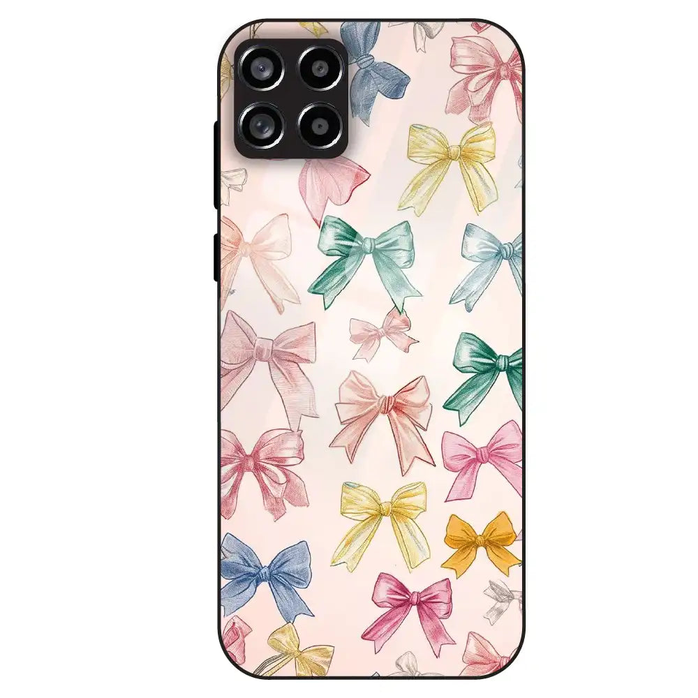 Pastel Bow Pattern - Glass Case For Samsung Galaxy M53