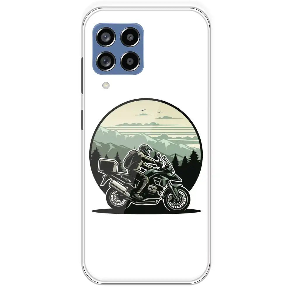 Biker - Printed Silicone Case For Samsung Galaxy M53