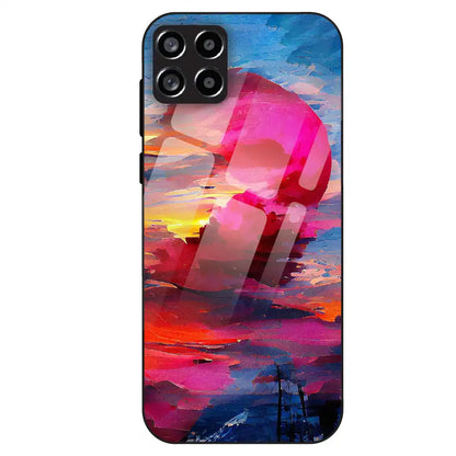 Abstract Sunset Vibes - Glass Case For Samsung Galaxy M53