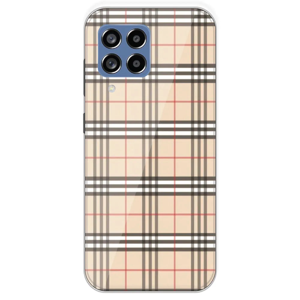 Yellow Checks - Printed Silicone Case For Samsung Galaxy M53