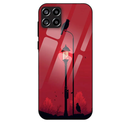 Red Street Lamp - Glass Case For Samsung Galaxy M53