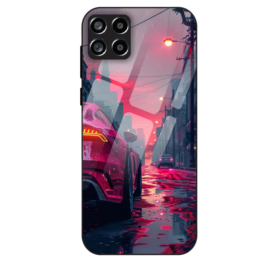 Neon Street Racer - Glass Case For Samsung Galaxy M53