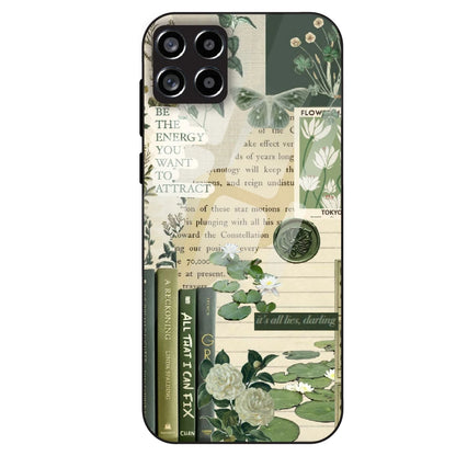 Botanical Vintage Collage - Glass Case For Samsung Galaxy M53
