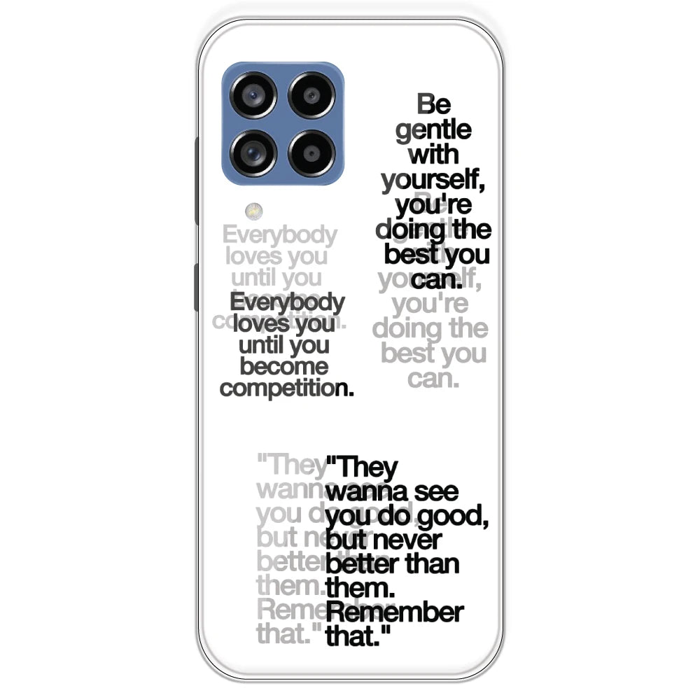 Motivational Quotes - Clear Printed Silicone Case For Samsung Galaxy M53