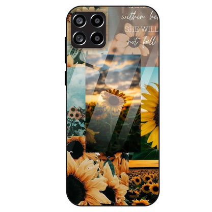 Sunflower Serenity Collage - Glass Case For Samsung Galaxy M53