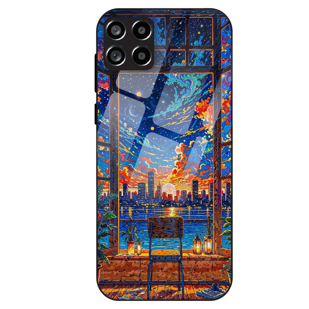 Sunset City View - Glass Case For Samsung Galaxy M53