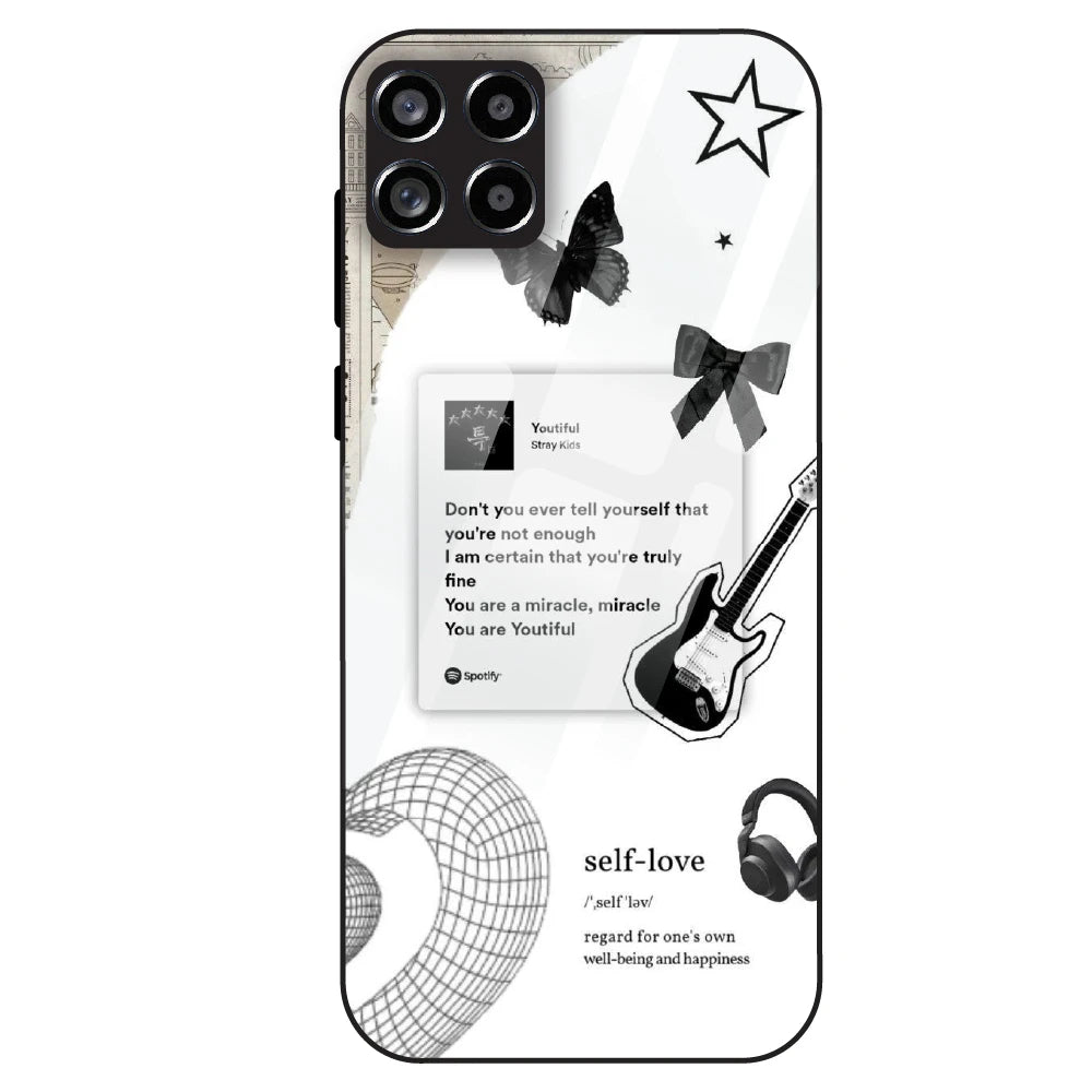 Monochrome Self-Love - Glass Case For Samsung Galaxy M53
