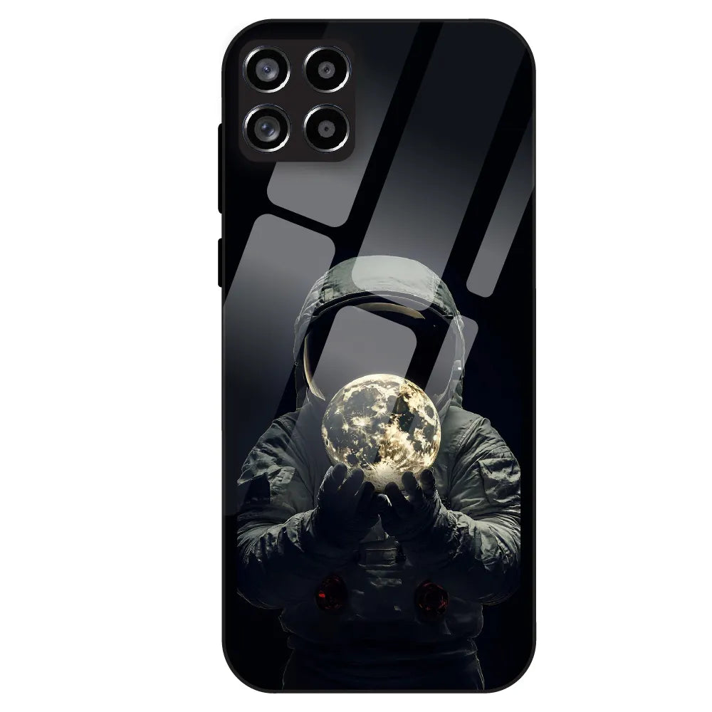 Astronaut Moon Glow - Glass Case For Samsung Galaxy M53