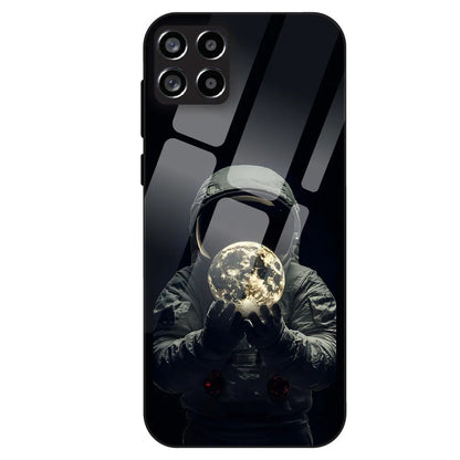 Astronaut Moon Glow - Glass Case For Samsung Galaxy M53