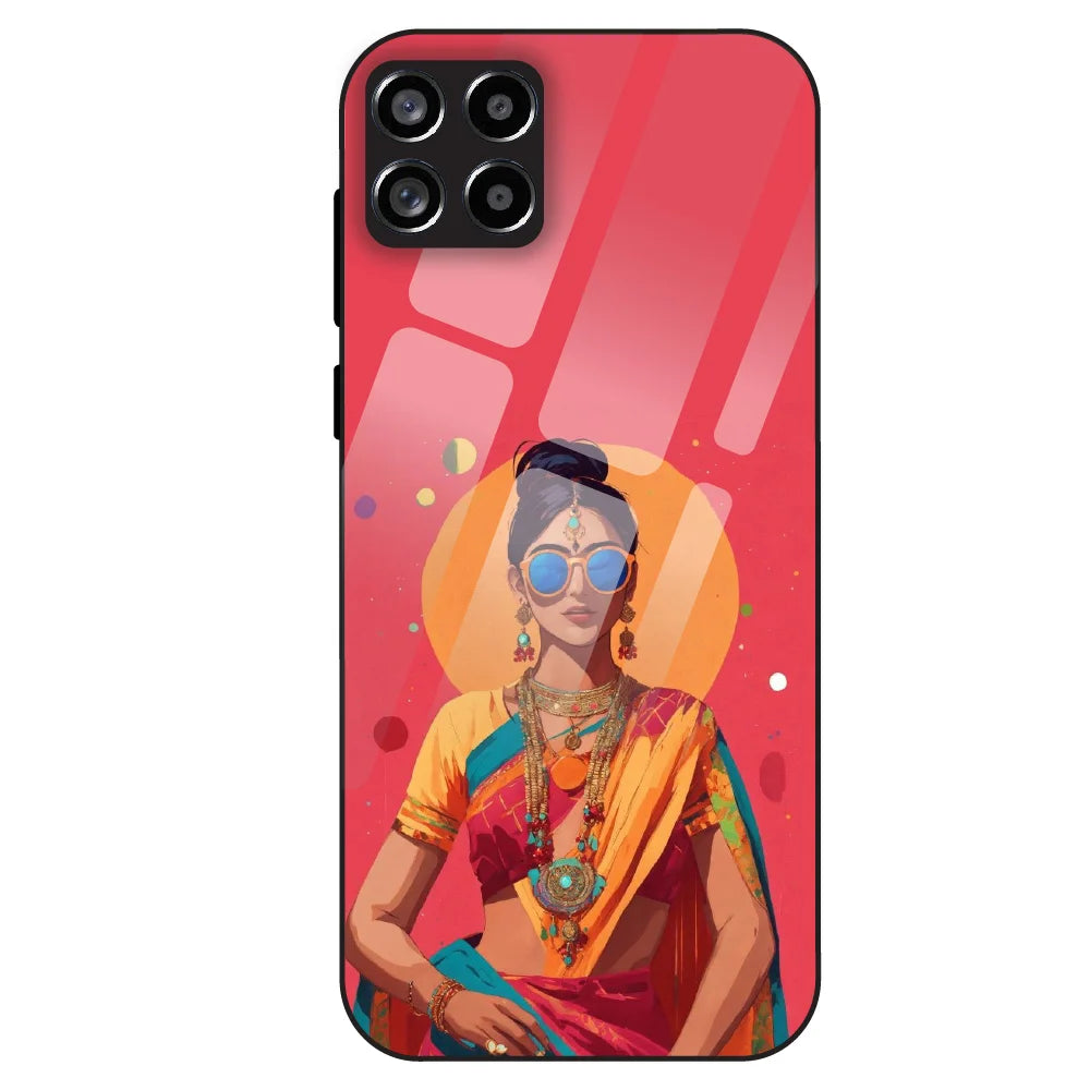 Trendy Ethnic Beauty - Glass Case For Samsung Galaxy M53