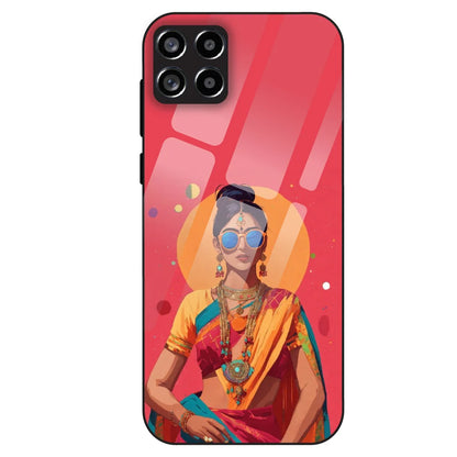 Trendy Ethnic Beauty - Glass Case For Samsung Galaxy M53
