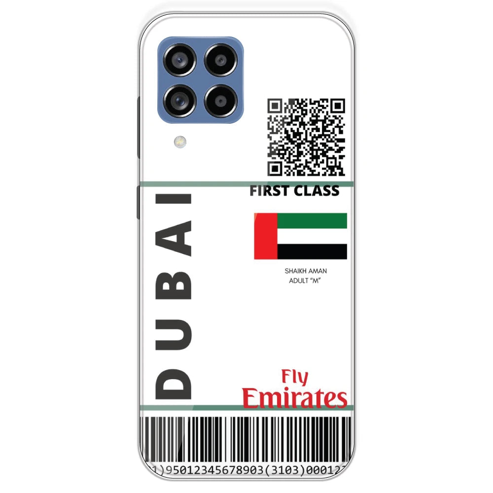 Dubai Ticket - Clear Printed Silicone Case For Samsung Galaxy M53