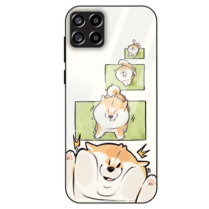 Cute Shiba Steps - Glass Case For Samsung Galaxy M53