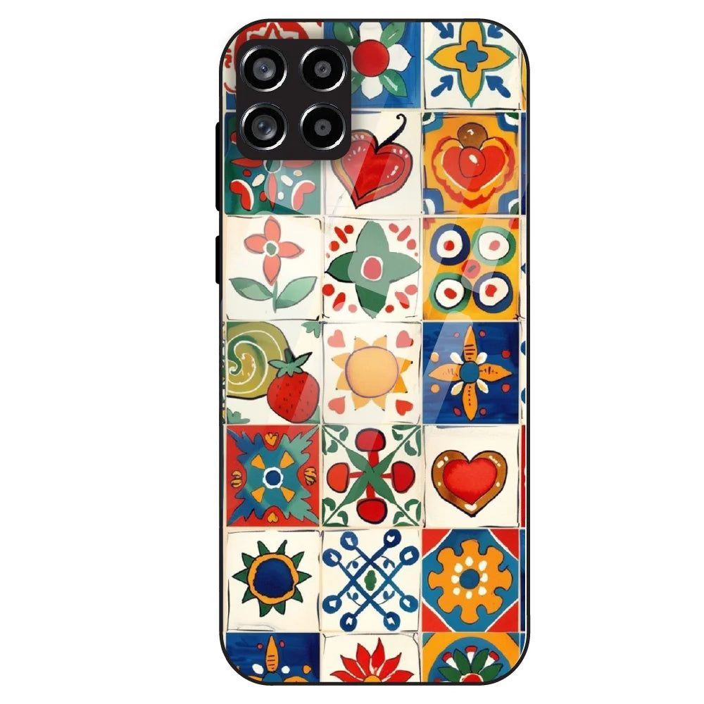 Colorful Tile Art - Glass Case For Samsung Galaxy M53