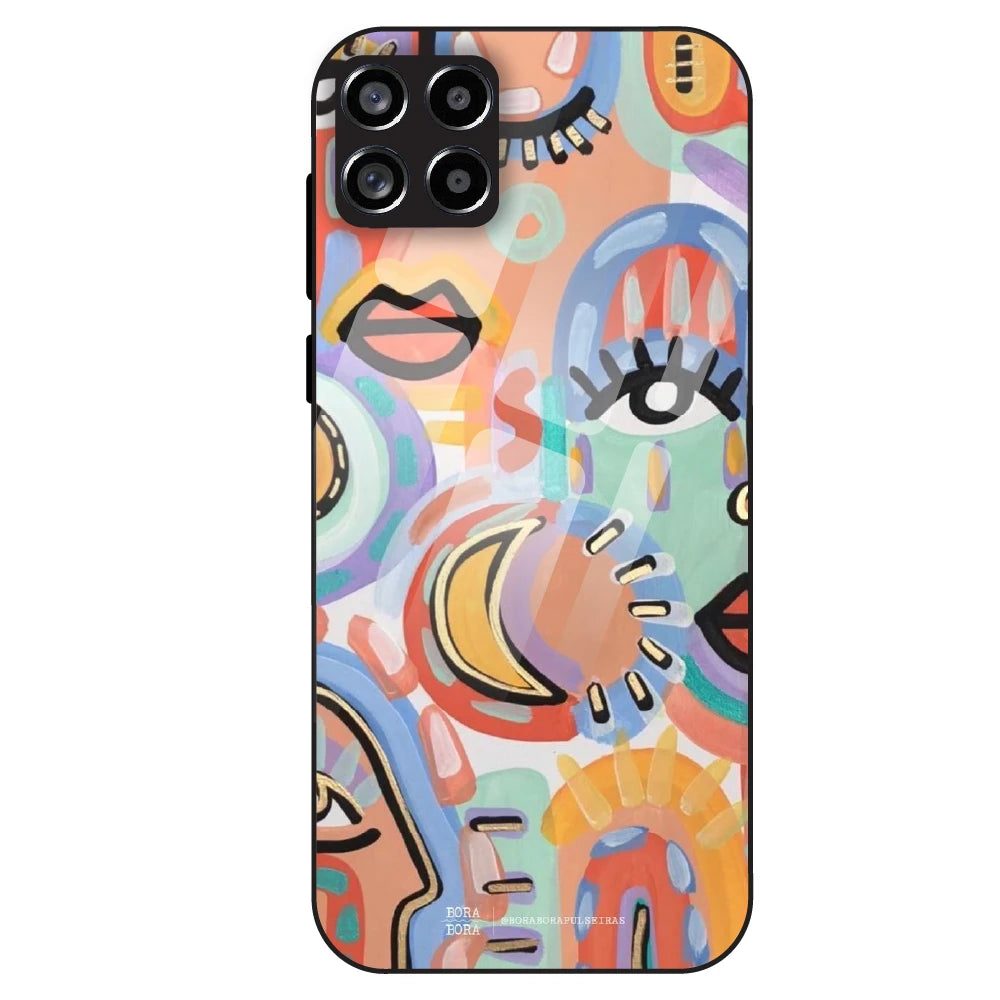 Abstract Pop Art - Glass Case For Samsung Galaxy M53