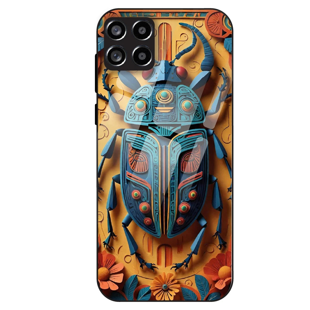 Royal Scarab Art - Glass Case For Samsung Galaxy M53