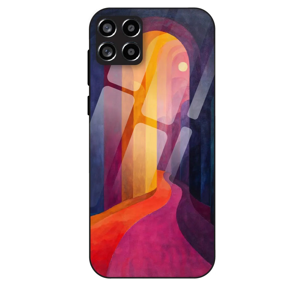 Abstract Sunset Path - Glass Case For Samsung Galaxy M53