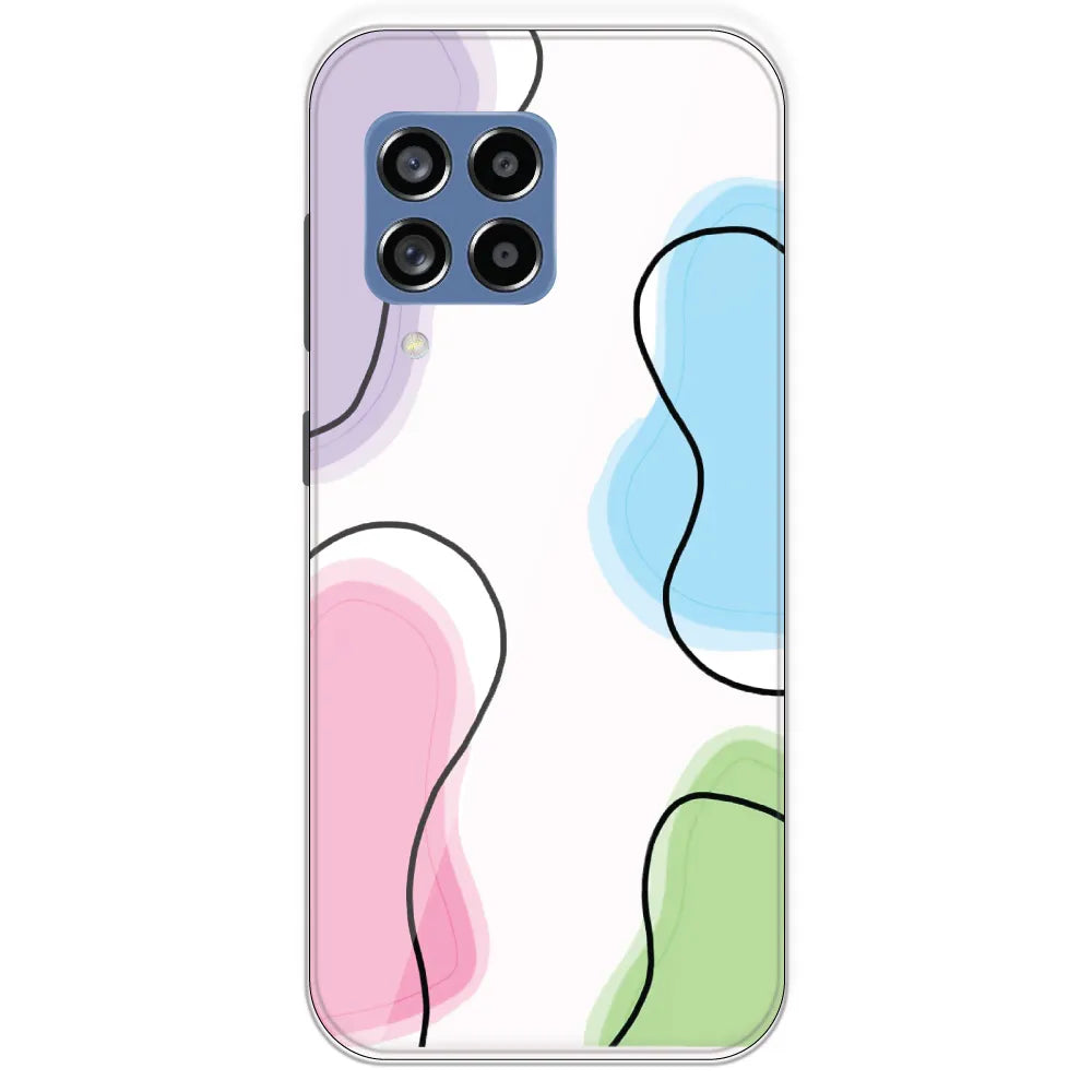 Rainbow Cow Print - Clear Printed Silicone Case For Samsung Galaxy M53