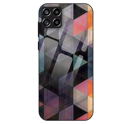 Geometric Prism Grid - Glass Case For Samsung Models