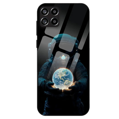 Astronaut Holding Earth - Glass Case For Samsung Galaxy M53