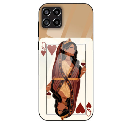 Queen of Hearts Design - Glass Case For Samsung Galaxy M53
