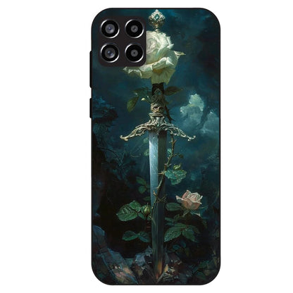 Mystic Sword Rose - Glass Case For Samsung Galaxy M53