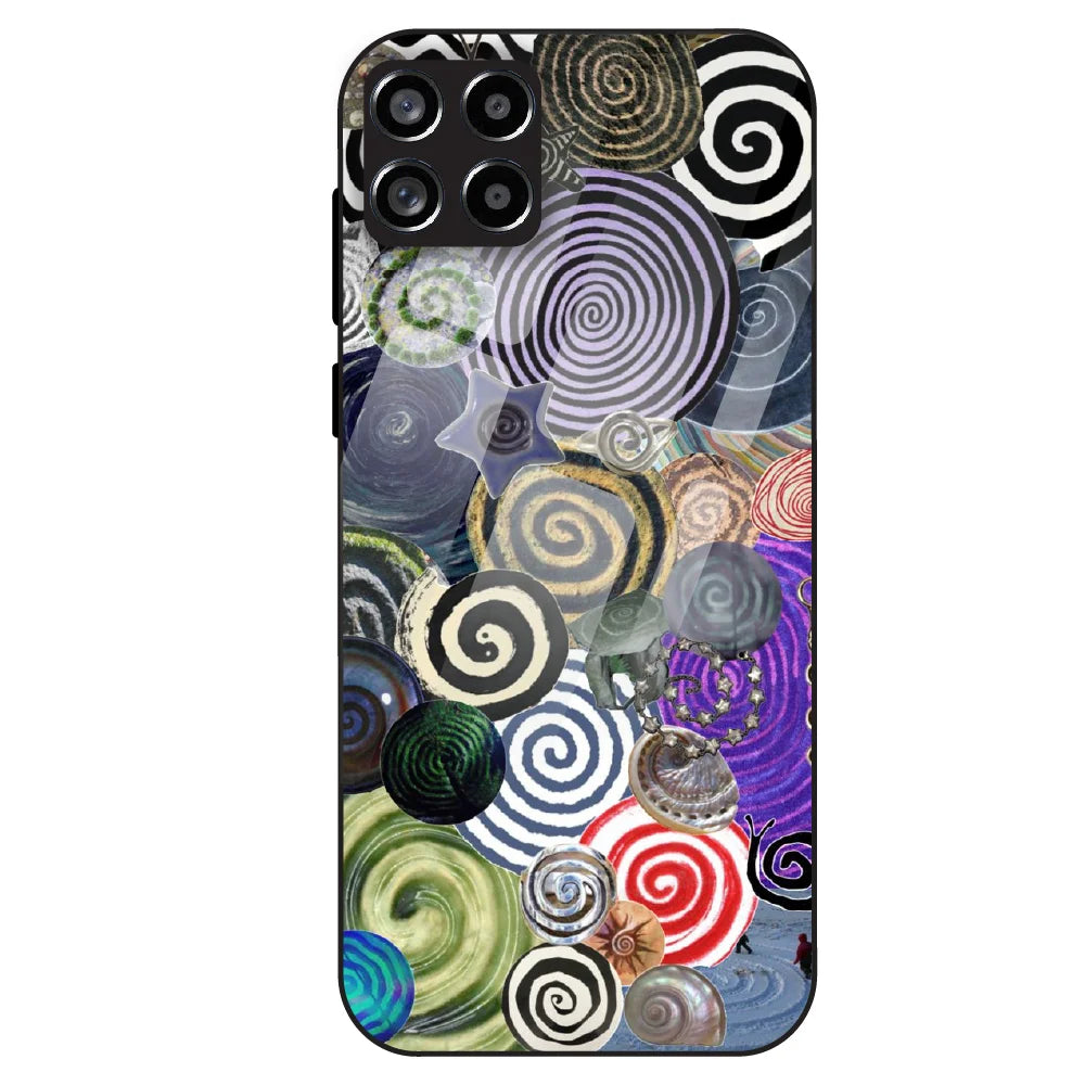 Abstract Spiral Vibe - Glass Case For Samsung Galaxy M53