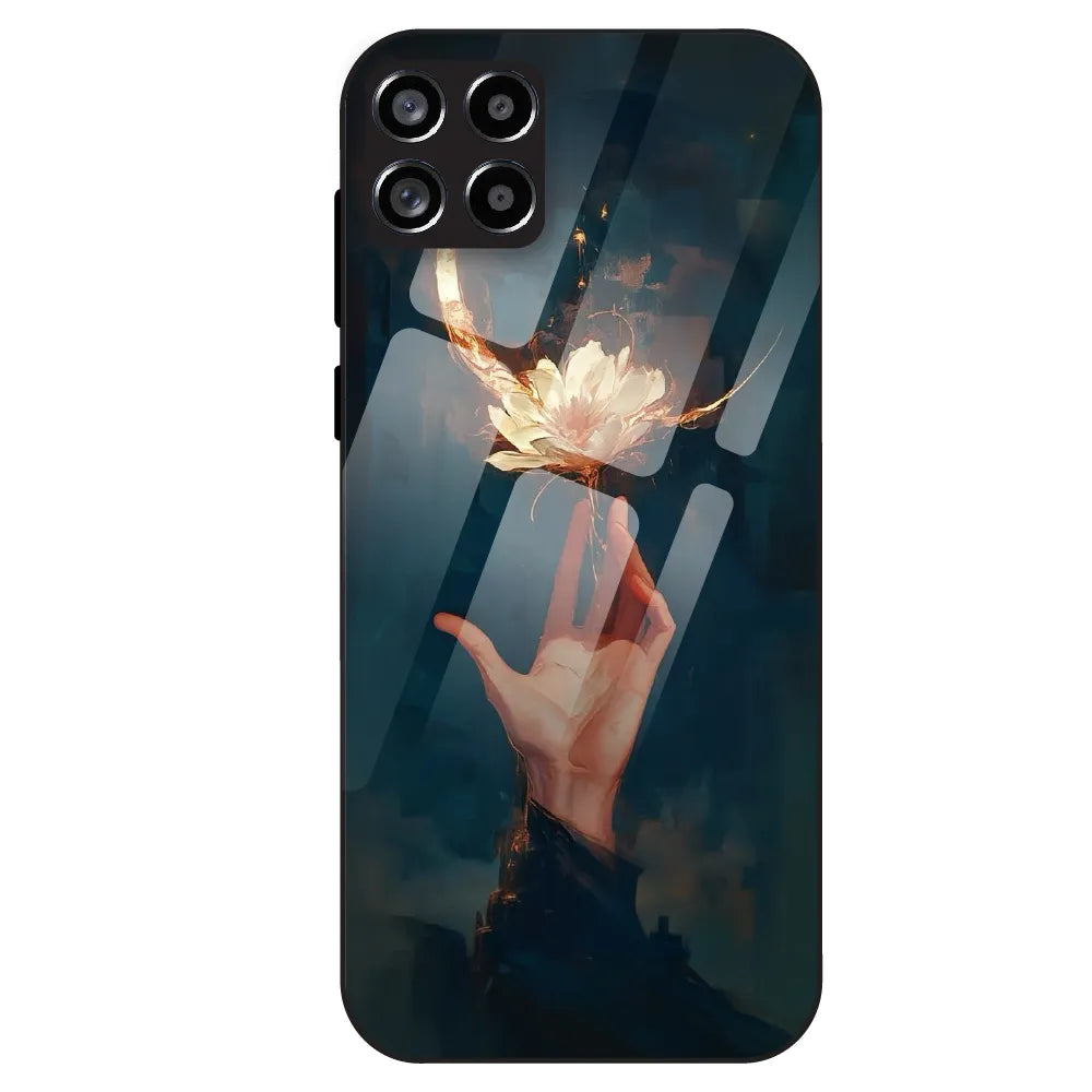 Mystic Hand & Bloom - Glass Case For Samsung Galaxy M53