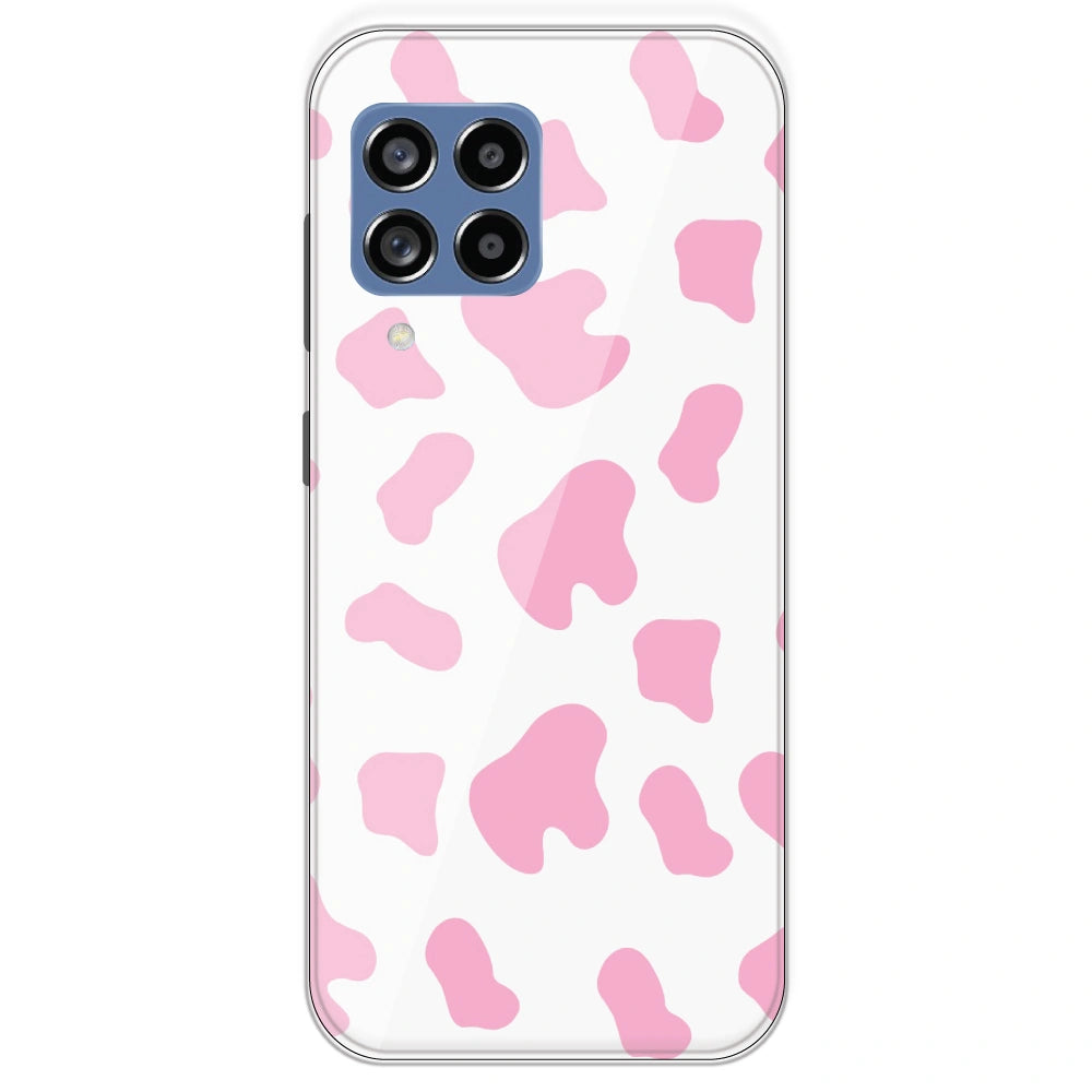 Pink Cow Print - Clear Printed Silicone Case For Samsung Galaxy M53