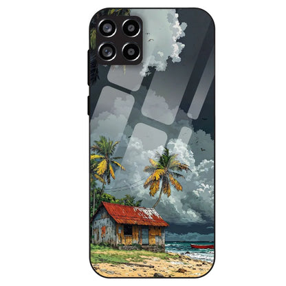 Tropical Beach Hut - Glass Case For Samsung Galaxy M53