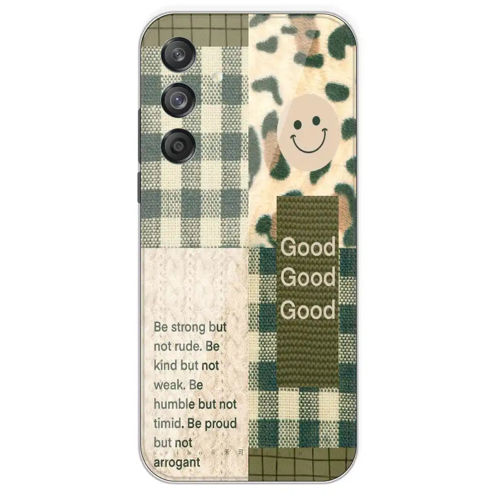 Patchwork Positivity - Printed Silicone Case For Samsung Galaxy M55