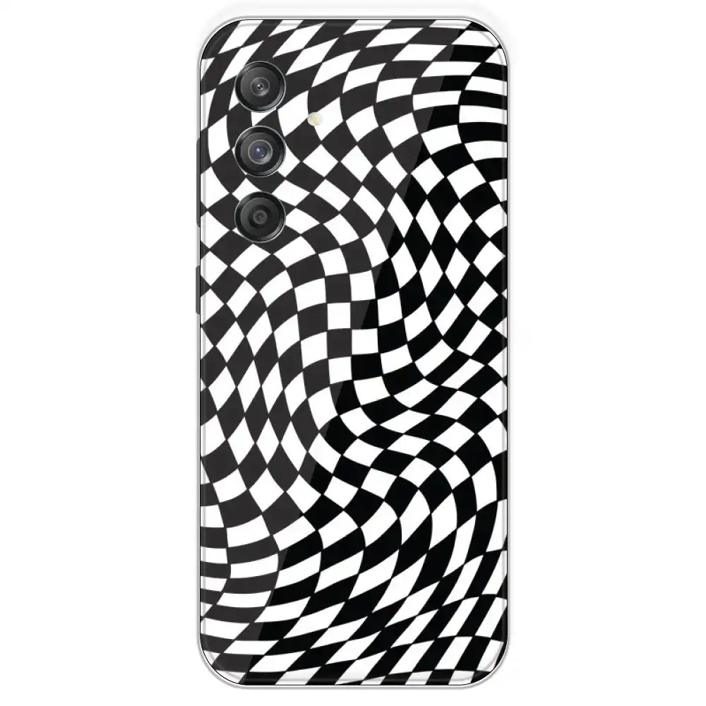 Checks - Printed Silicone Case For Samsung Galaxy M55