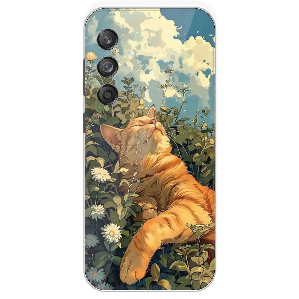 Garfield Sleeping - Printed Silicone Case For Samsung Galaxy M55