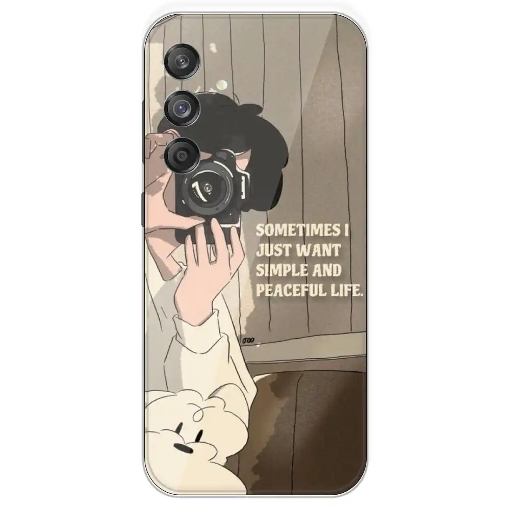 Photographer - Printed Silicone Case For Samsung Galaxy M55