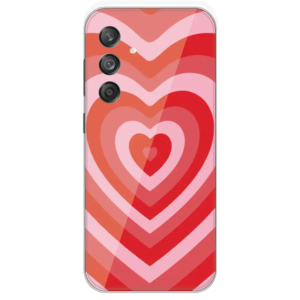 Red Hearts - Printed Silicone Case For Samsung Galaxy M55