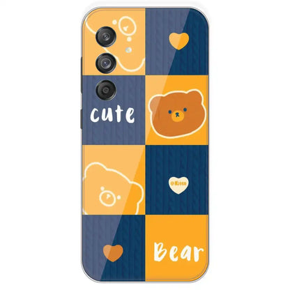Cute Bear Collage - Printed Silicone Case For Samsung Galaxy M55